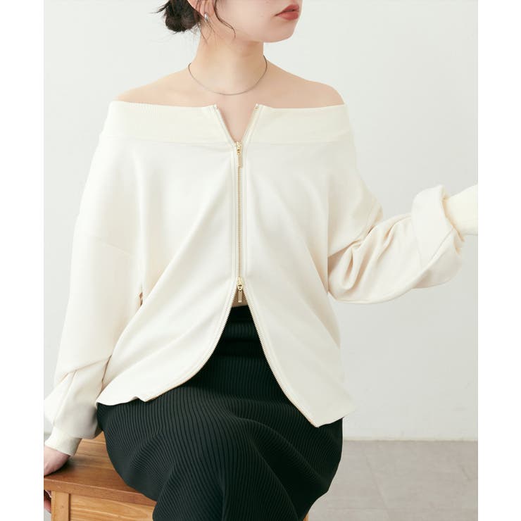 【natural couture】Wzipふわもちダンボールプルオーバー | NICE CLAUP / OLIVE des OLIVE　OUTLET | 詳細画像5 
