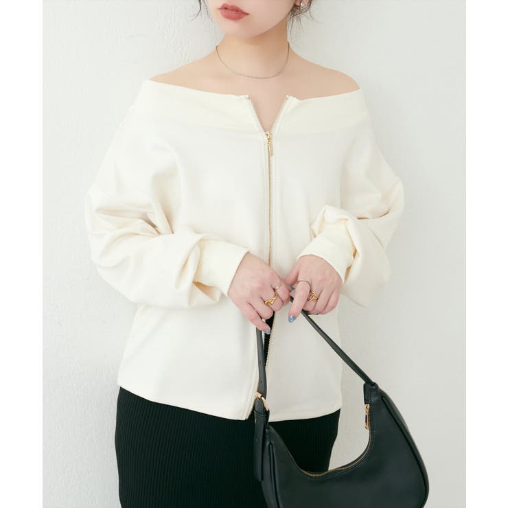 【natural couture】Wzipふわもちダンボールプルオーバー | NICE CLAUP / OLIVE des OLIVE　OUTLET | 詳細画像4 