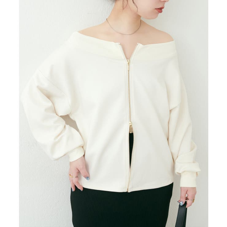 【natural couture】Wzipふわもちダンボールプルオーバー | NICE CLAUP / OLIVE des OLIVE　OUTLET | 詳細画像3 