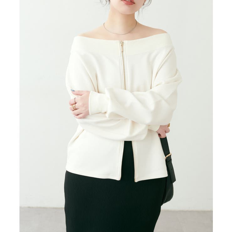 【natural couture】Wzipふわもちダンボールプルオーバー | NICE CLAUP / OLIVE des OLIVE　OUTLET | 詳細画像2 