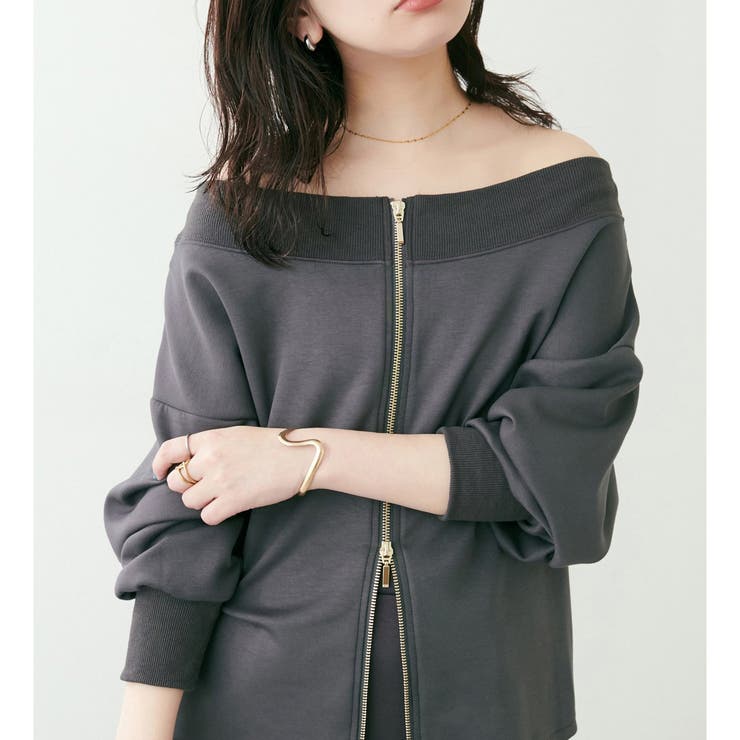 【natural couture】Wzipふわもちダンボールプルオーバー | NICE CLAUP / OLIVE des OLIVE　OUTLET | 詳細画像21 