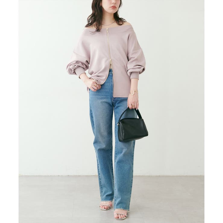 【natural couture】Wzipふわもちダンボールプルオーバー | NICE CLAUP / OLIVE des OLIVE　OUTLET | 詳細画像18 