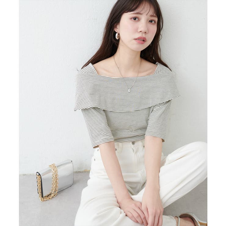 【natural couture】オフショルデザインカットソーTOPS | NICE CLAUP / OLIVE des OLIVE　OUTLET | 詳細画像6 