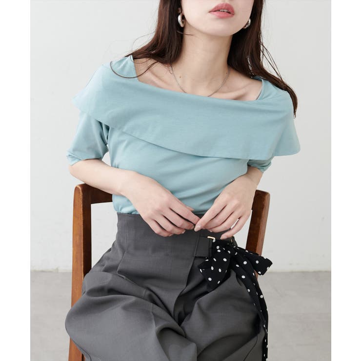 ミント | 【natural couture】オフショルデザインカットソーTOPS | NICE CLAUP / OLIVE des OLIVE　OUTLET