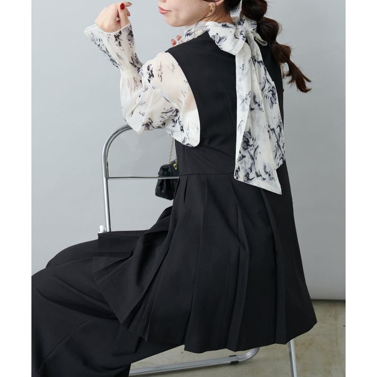 【natural couture】オケージョン対応可 / ツイルタックベスト | NICE CLAUP / OLIVE des OLIVE　OUTLET | 詳細画像22 