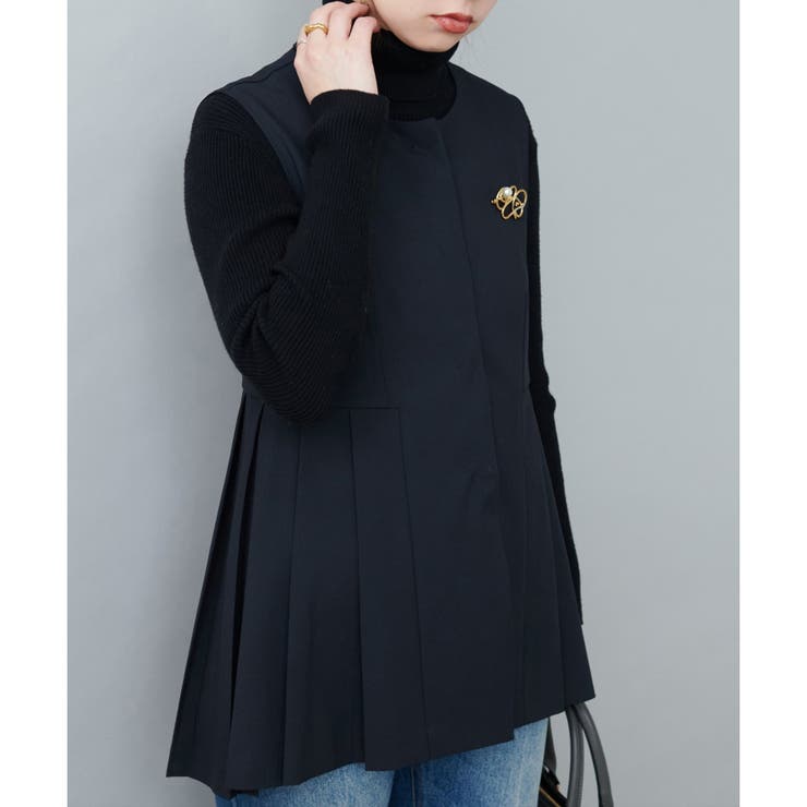 【natural couture】オケージョン対応可 / ツイルタックベスト | NICE CLAUP / OLIVE des OLIVE　OUTLET | 詳細画像15 