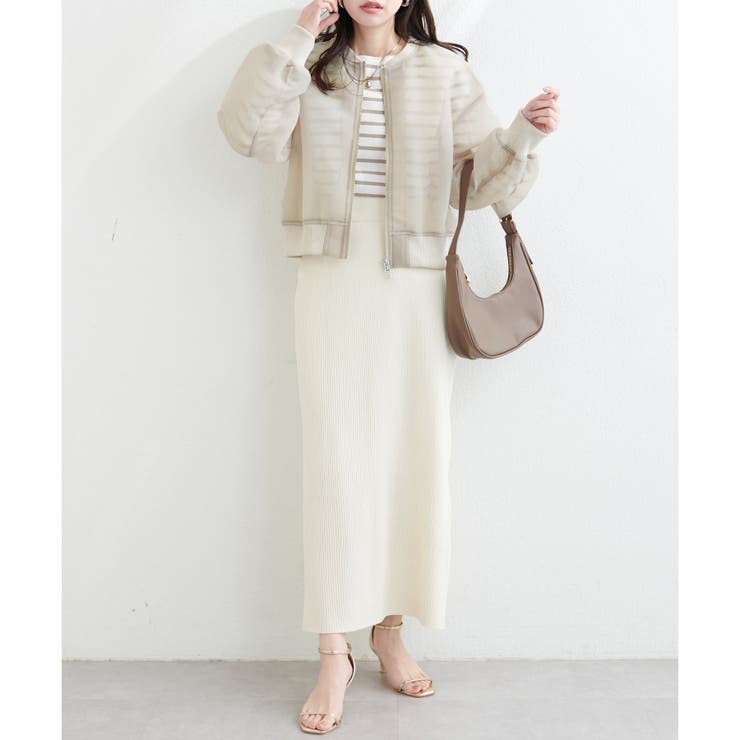 メッシュダンボールWZIPブルゾン メッシュダンボールWZIPブルゾン | natural couture(ナチュラル