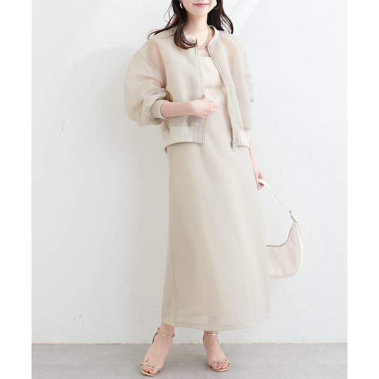natural couture】メッシュダンボールWZIPブルゾン[品番