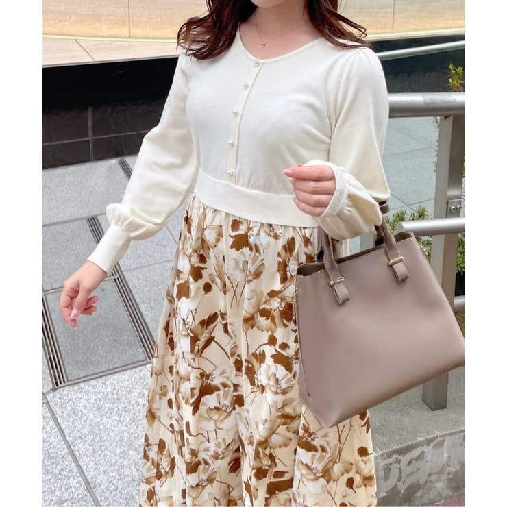 前後2way花柄ドッキングニットワンピース | NICE CLAUP / OLIVE des OLIVE　OUTLET | 詳細画像37 