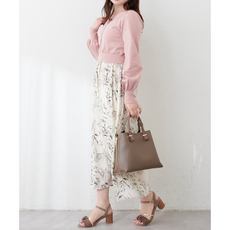 前後2way花柄ドッキングニットワンピース | NICE CLAUP / OLIVE des OLIVE　OUTLET | 詳細画像7 