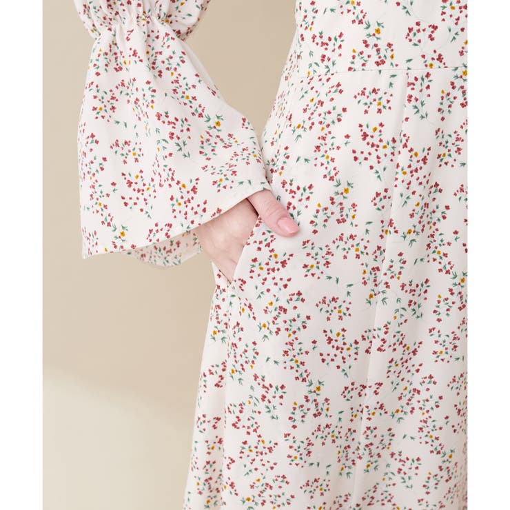 花柄レディカシュクールワンピース[品番：NCLW0015667]｜NICE