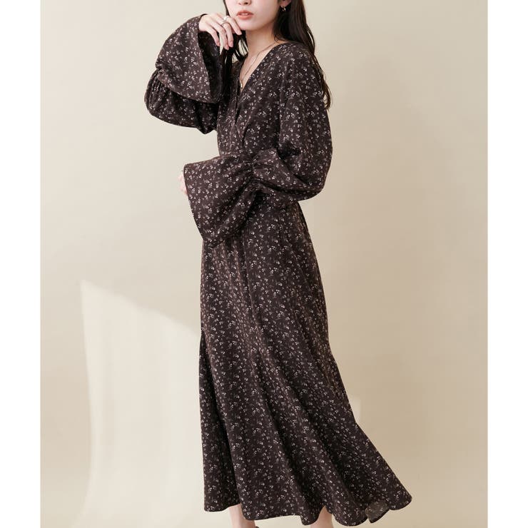 【natural couture】【大人ナチュ】花柄レディカシュクールワンピース | NICE CLAUP / OLIVE des OLIVE　OUTLET | 詳細画像9 