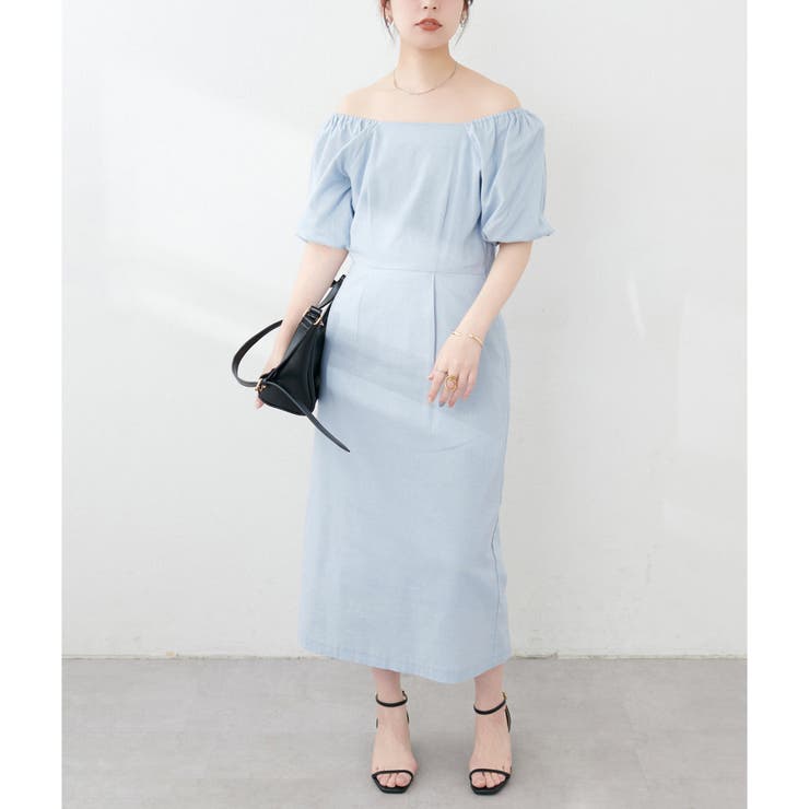 【natural couture】〈ako〉綿麻パフ袖ワンピース | NICE CLAUP / OLIVE des OLIVE　OUTLET | 詳細画像5 