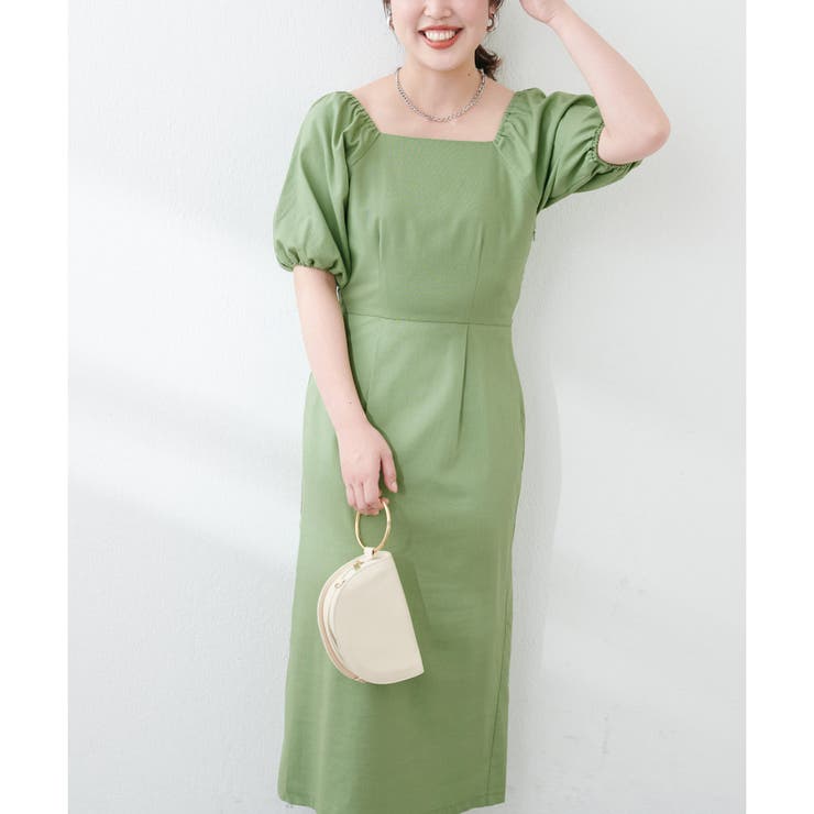 【natural couture】〈ako〉綿麻パフ袖ワンピース | NICE CLAUP / OLIVE des OLIVE　OUTLET | 詳細画像9 