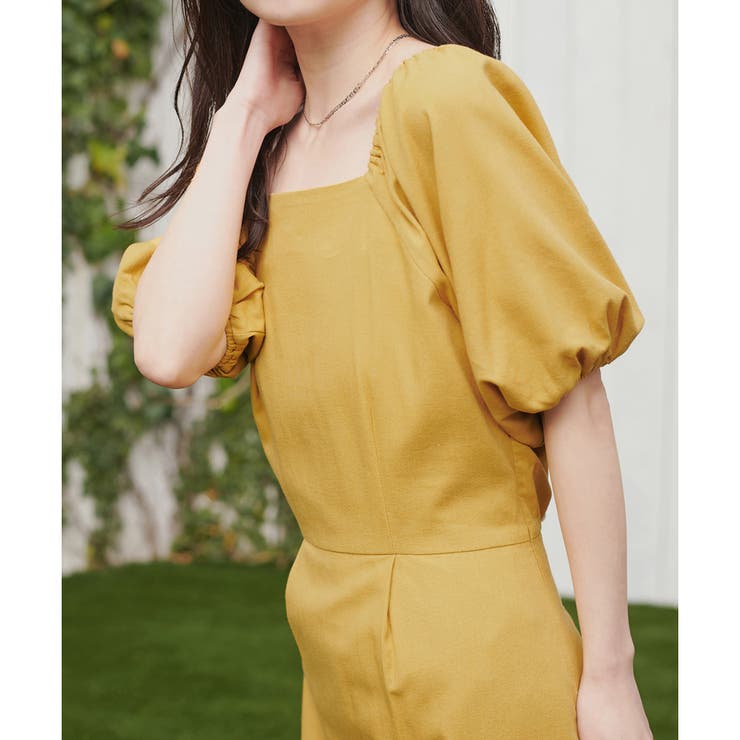 【natural couture】〈ako〉綿麻パフ袖ワンピース | NICE CLAUP / OLIVE des OLIVE　OUTLET | 詳細画像13 