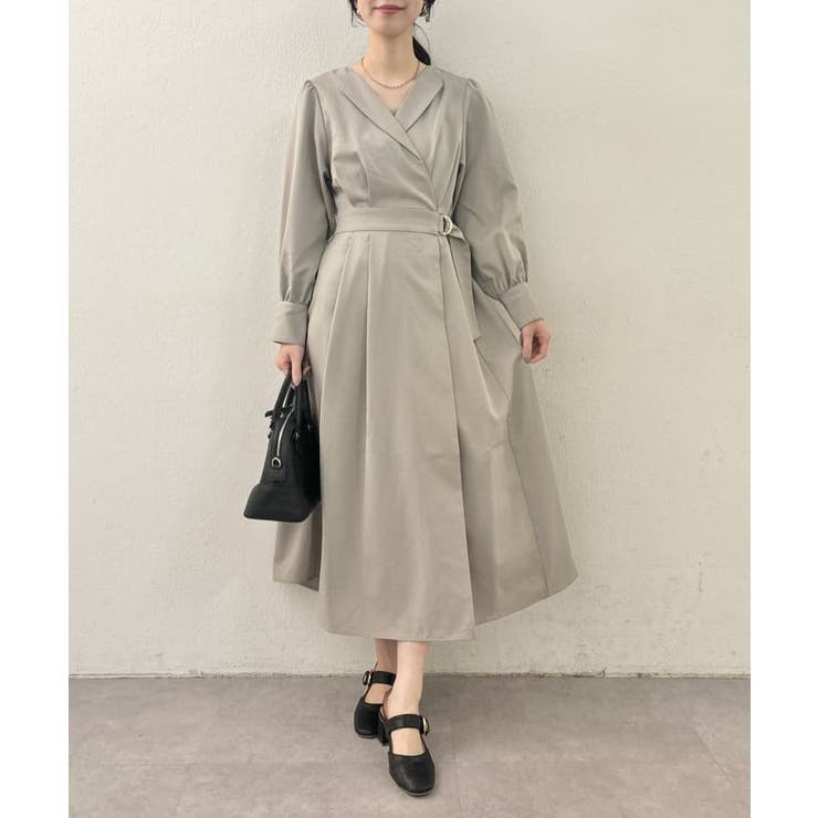 【natural couture】オープンネックレディワンピース | NICE CLAUP / OLIVE des OLIVE　OUTLET | 詳細画像1 