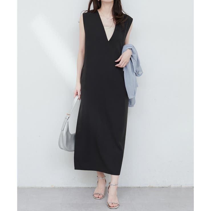 【natural couture】カットジョーゼットVネックワンピース | NICE CLAUP / OLIVE des OLIVE　OUTLET | 詳細画像13 