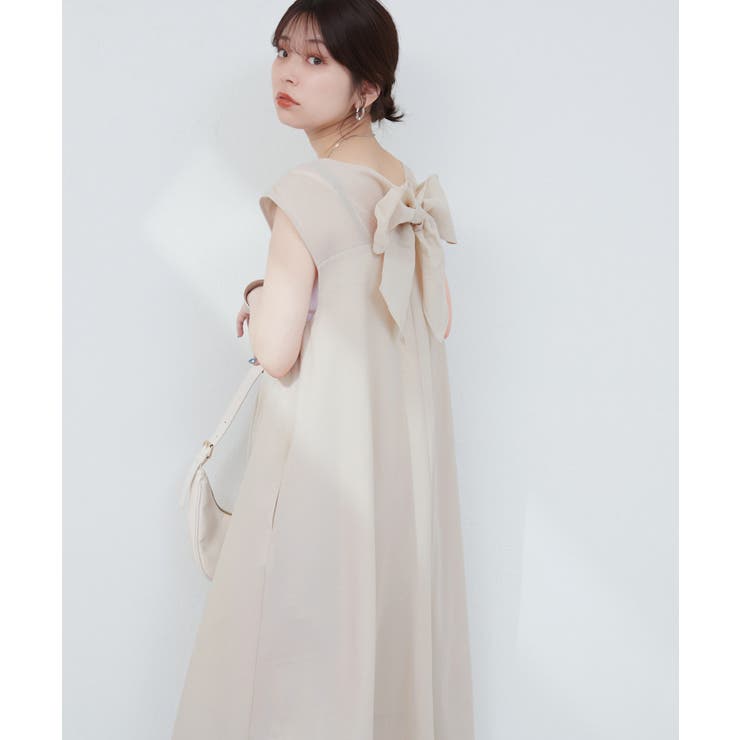 And Couture フリル衿バックリボンワンピース And Couture フリル衿バックリボンワンピース