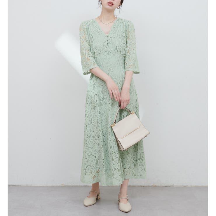 レトロレースワンピース[品番：NCLW0016316]｜NICE CLAUP / OLIVE des