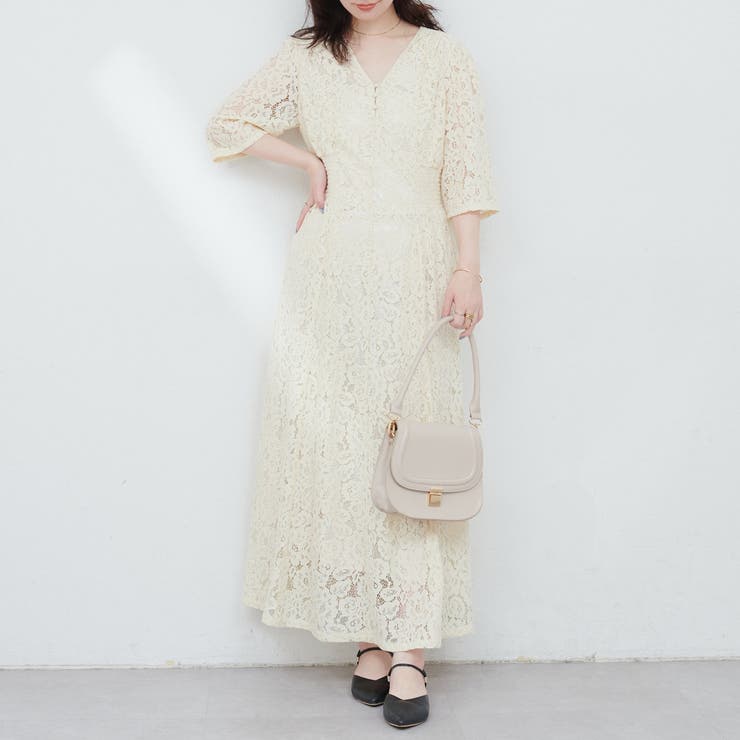 レトロレースワンピース[品番：NCLW0016316]｜NICE CLAUP