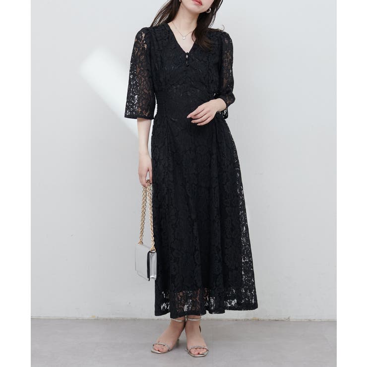 レトロレースワンピース[品番：NCLW0016316]｜NICE CLAUP