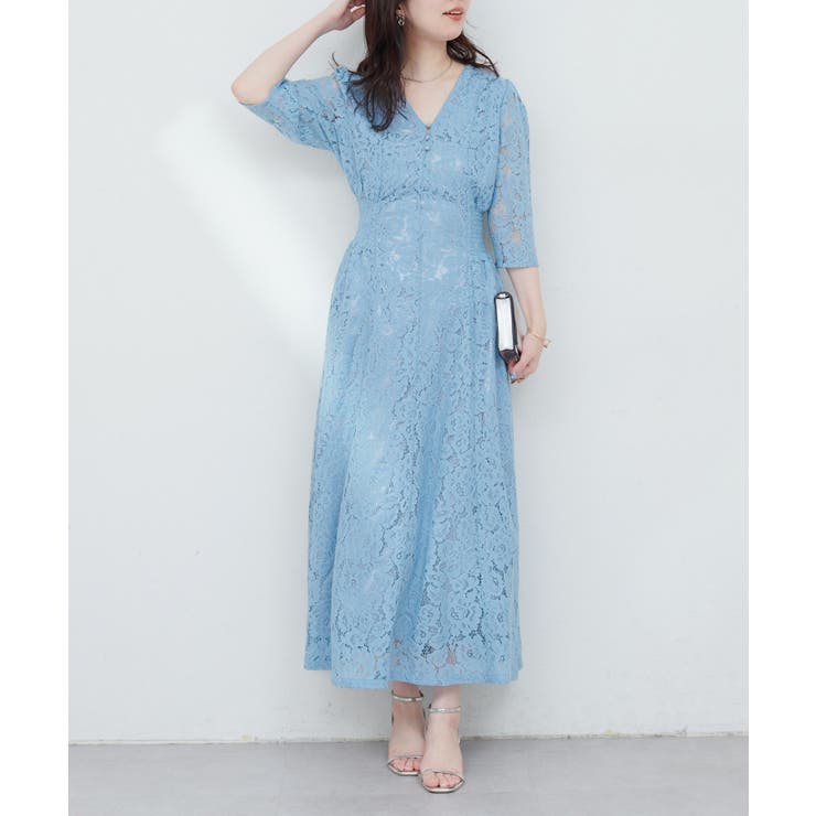 レトロレースワンピース[品番：NCLW0016316]｜NICE CLAUP