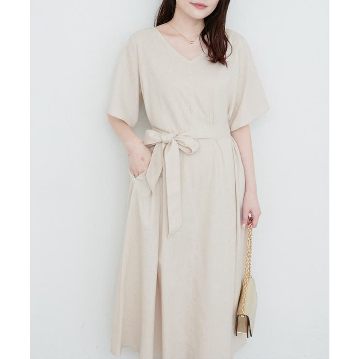 【natural couture】選べる袖丈前後2WAYベルト付きワンピース | NICE CLAUP / OLIVE des OLIVE　OUTLET | 詳細画像47 