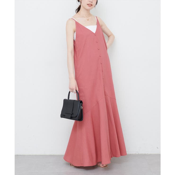 ピンク系 | 【natural couture】前後2WAYフレアヘムキャミワンピース | NICE CLAUP / OLIVE des OLIVE　OUTLET