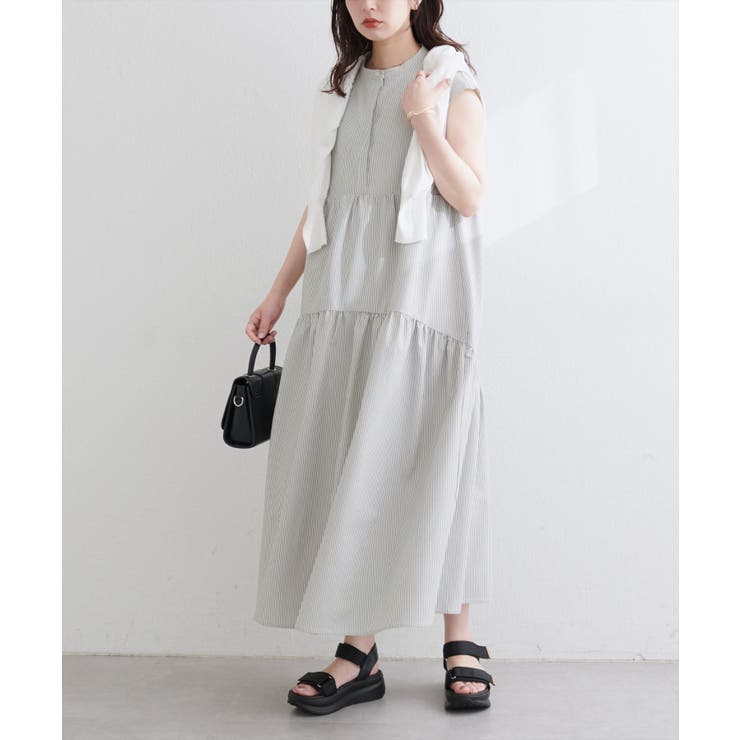 【natural couture】【WEB限定】ノースリティアードワンピース | NICE CLAUP / OLIVE des OLIVE　OUTLET | 詳細画像2 