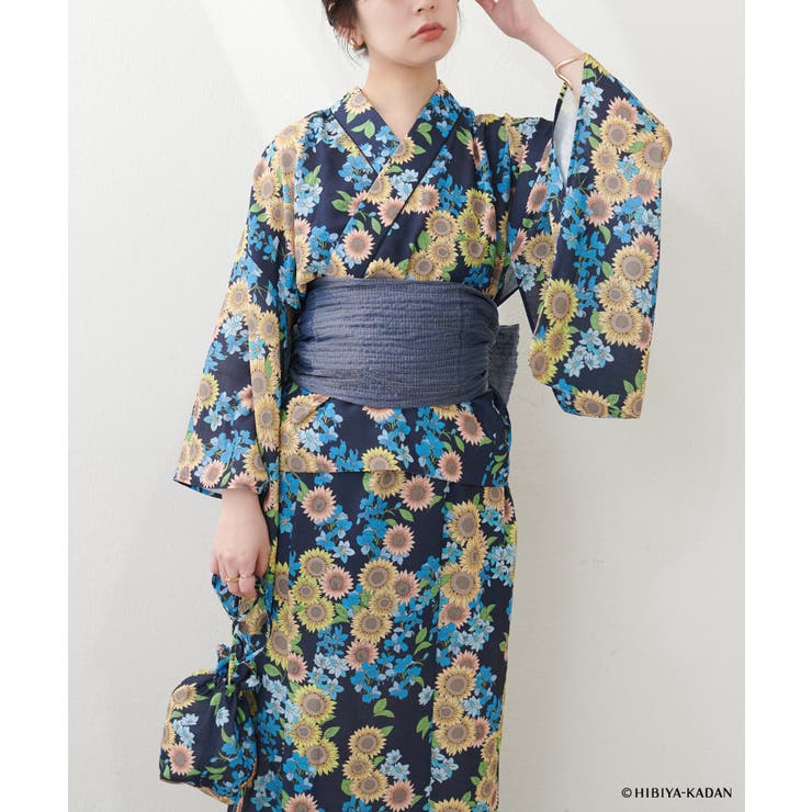 【日比谷花壇コラボ】オリジナル2way浴衣ワンピースセット | NICE CLAUP / OLIVE des OLIVE　OUTLET | 詳細画像1 