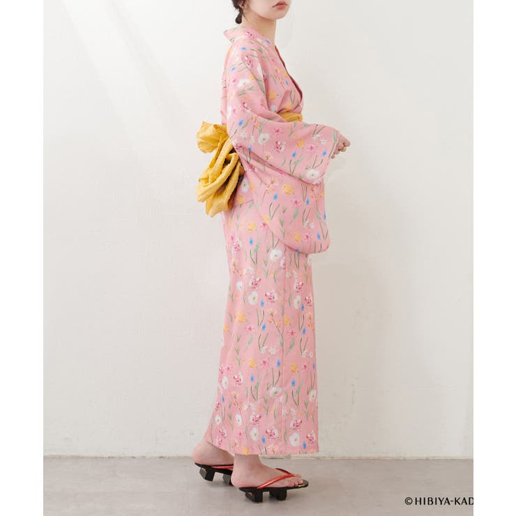 柄2 | 【日比谷花壇コラボ】オリジナル2way浴衣ワンピースセット | NICE CLAUP / OLIVE des OLIVE　OUTLET