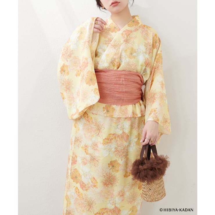 【natural couture】【日比谷花壇コラボ】すぽんちょ浴衣 | NICE CLAUP / OLIVE des OLIVE　OUTLET | 詳細画像4 