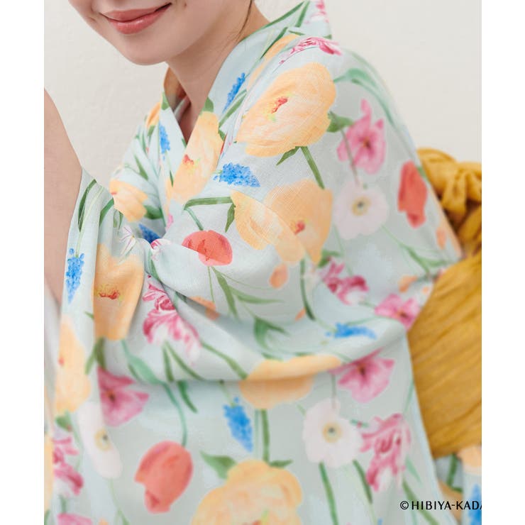 柄2 | 【natural couture】【日比谷花壇コラボ】すぽんちょ浴衣 | NICE CLAUP / OLIVE des OLIVE　OUTLET