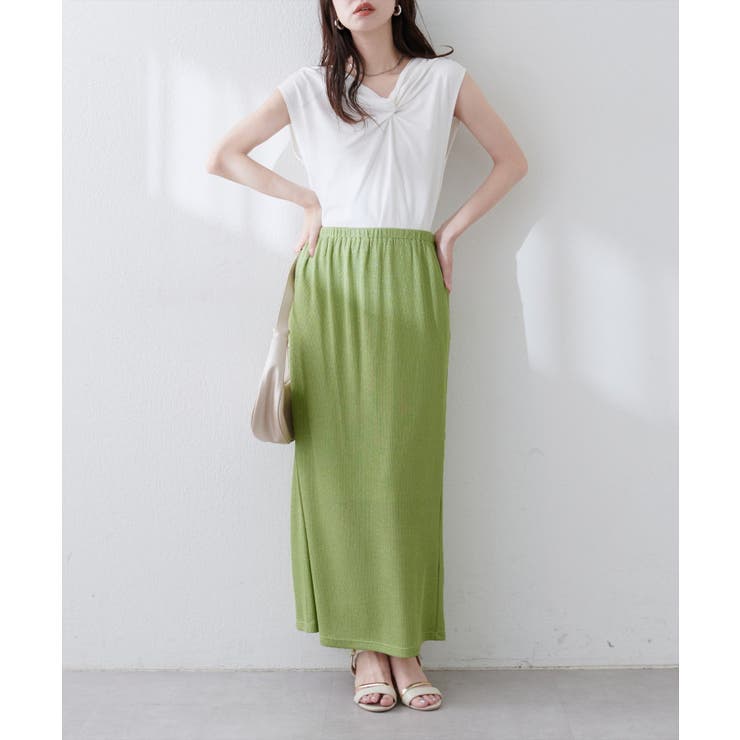 【natural couture】ラメリブタイトスカート | NICE CLAUP / OLIVE des OLIVE　OUTLET | 詳細画像19 