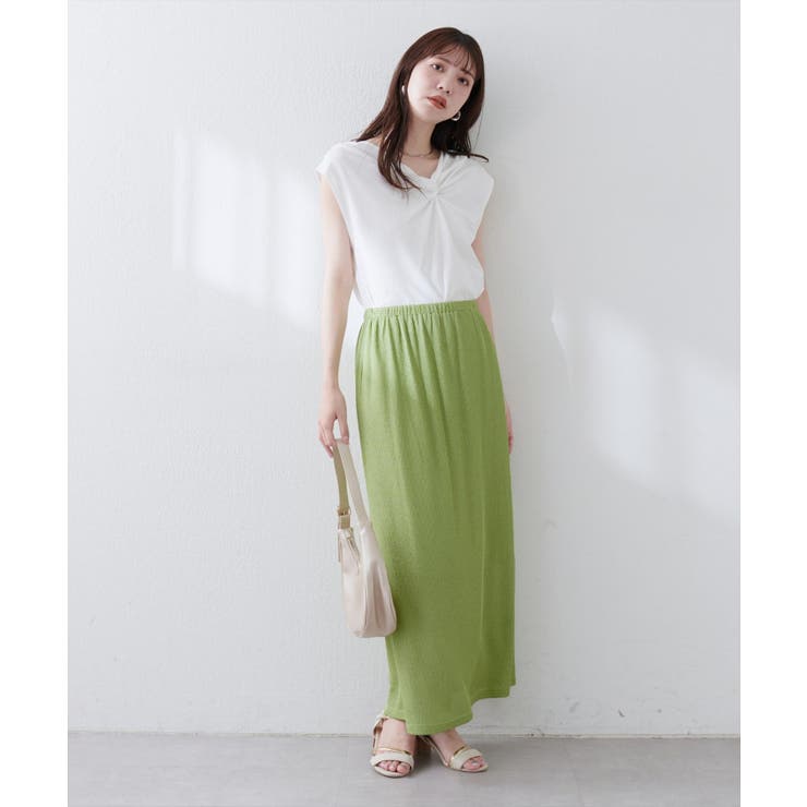 【natural couture】ラメリブタイトスカート | NICE CLAUP / OLIVE des OLIVE　OUTLET | 詳細画像20 