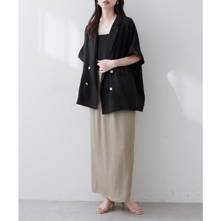 【natural couture】ラメリブタイトスカート | NICE CLAUP / OLIVE des OLIVE　OUTLET | 詳細画像24 