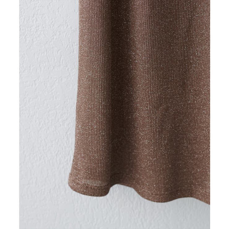 【natural couture】ラメリブタイトスカート | NICE CLAUP / OLIVE des OLIVE　OUTLET | 詳細画像33 