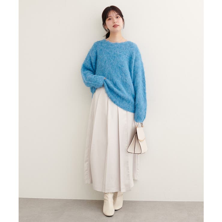 【natural couture】レザータッチプリーツラップスカート | NICE CLAUP / OLIVE des OLIVE　OUTLET | 詳細画像7 