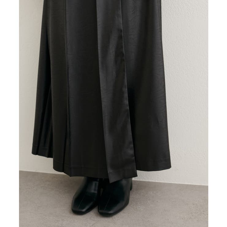 【natural couture】レザータッチプリーツラップスカート | NICE CLAUP / OLIVE des OLIVE　OUTLET | 詳細画像26 