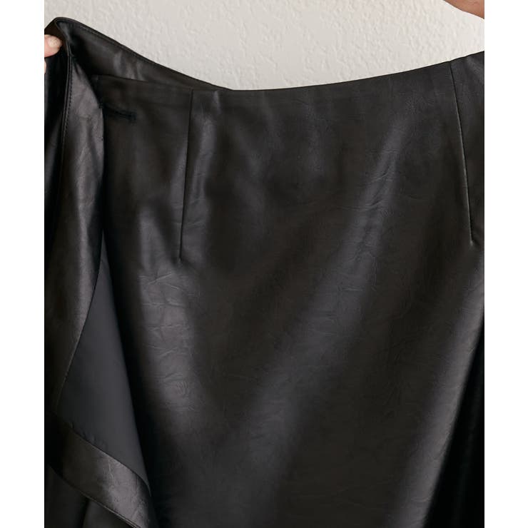 【natural couture】レザータッチプリーツラップスカート | NICE CLAUP / OLIVE des OLIVE　OUTLET | 詳細画像27 
