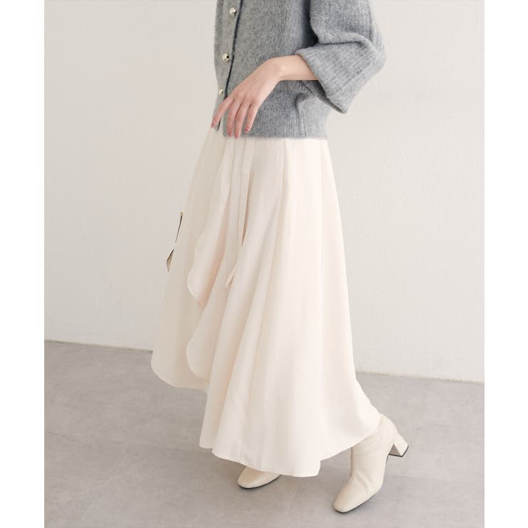 【natural couture】ウエストベルト付きラッフルデザインスカート | NICE CLAUP / OLIVE des OLIVE OUTLET | 詳細画像4