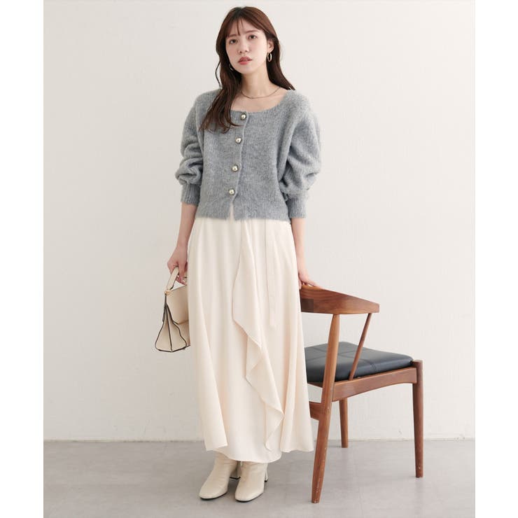 【natural couture】ウエストベルト付きラッフルデザインスカート | NICE CLAUP / OLIVE des OLIVE OUTLET | 詳細画像5