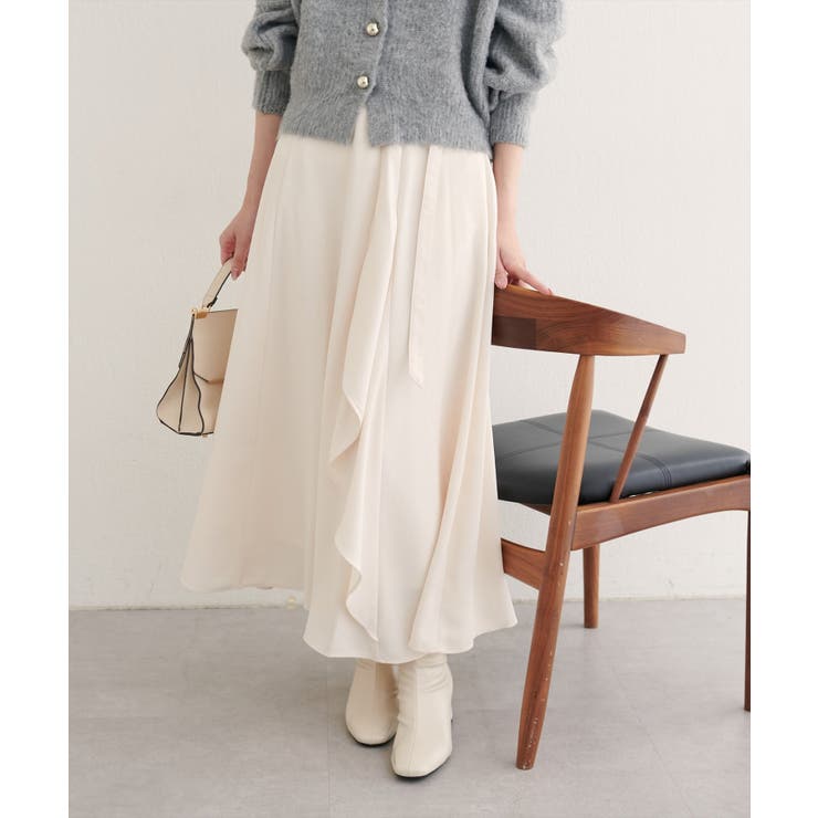 【natural couture】ウエストベルト付きラッフルデザインスカート | NICE CLAUP / OLIVE des OLIVE OUTLET | 詳細画像6