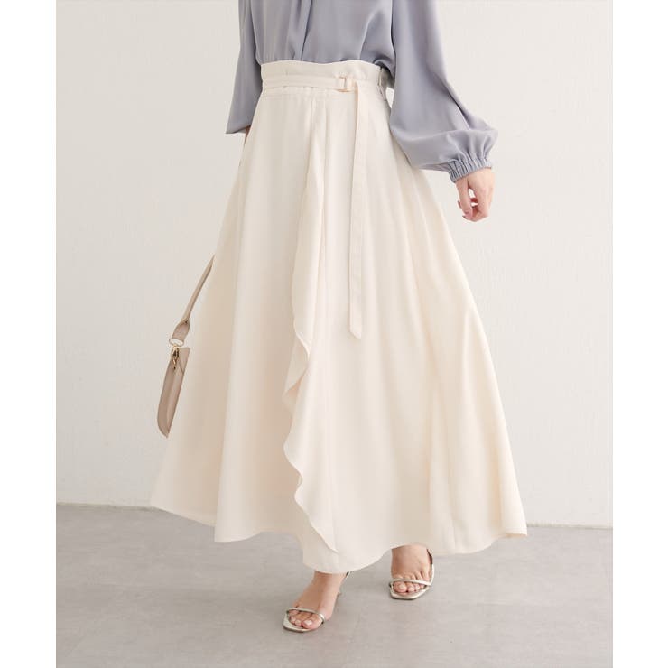 【natural couture】ウエストベルト付きラッフルデザインスカート | NICE CLAUP / OLIVE des OLIVE OUTLET | 詳細画像7