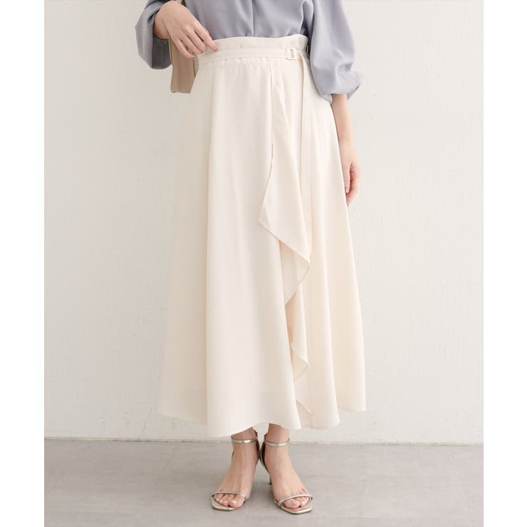 【natural couture】ウエストベルト付きラッフルデザインスカート | NICE CLAUP / OLIVE des OLIVE OUTLET | 詳細画像8