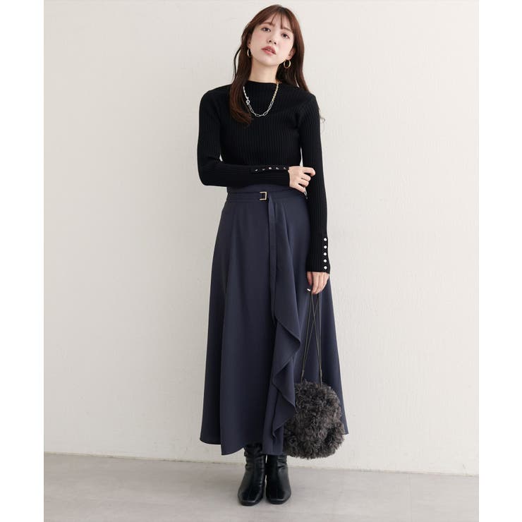 【natural couture】ウエストベルト付きラッフルデザインスカート | NICE CLAUP / OLIVE des OLIVE OUTLET | 詳細画像19