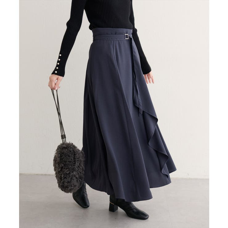 【natural couture】ウエストベルト付きラッフルデザインスカート | NICE CLAUP / OLIVE des OLIVE OUTLET | 詳細画像20