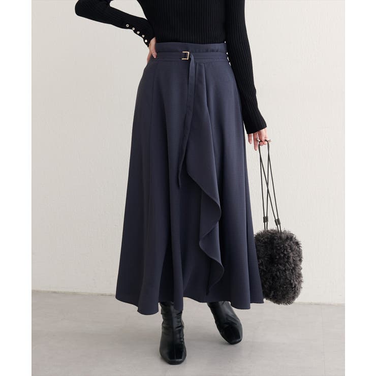 【natural couture】ウエストベルト付きラッフルデザインスカート | NICE CLAUP / OLIVE des OLIVE OUTLET | 詳細画像23