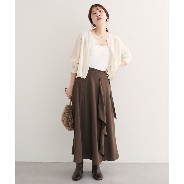 【natural couture】ウエストベルト付きラッフルデザインスカート | NICE CLAUP / OLIVE des OLIVE OUTLET | 詳細画像25
