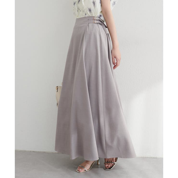 【natural couture】ハイウエストベルトフレアスカート | NICE CLAUP / OLIVE des OLIVE　OUTLET | 詳細画像2 